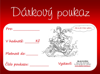 Dárkový poukaz v hodnotě 2000kč včetně DPH