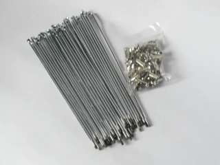 Kompletní výplet kola S23 chrom - sada 36ks - drát 184mm - úhel 120°